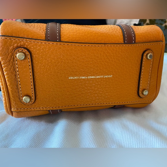 Coach Ruby Satchel 18 Color block Orange and Brown Leather Handbag - Picture 4 of 8